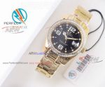 Perfect Replica Rolex Oyster Perpetual Date Black Dial All Gold Diamonds Watch